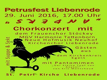 Plakat Petrusfest 2016 (Foto: Sabine Wegner)