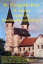 Plakat St. Gangolfs-Fest (Pfarramt Niedergebra)