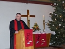 Pfr. Flämig bei seiner Abschiedspredigt in Bockelnhagen (Foto: G. Mühlhaus)