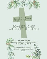 Plakat Abendgottesdienst (KG Bielen)