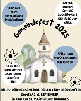Plakat Gemeindefest (Foto: KG Bielen )