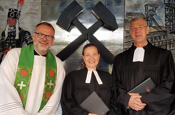 Pfarrer Steffen Riechelmann, Pfarrerin Annegret Steinke und Prädikant Dr. Christoph Maletz (Foto: Regina Englert)