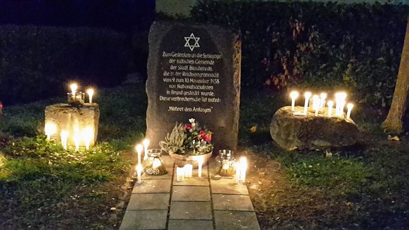 Gedenkstelle der ehemaligen Synagoge in Bleicherode (Foto: R. Englert)