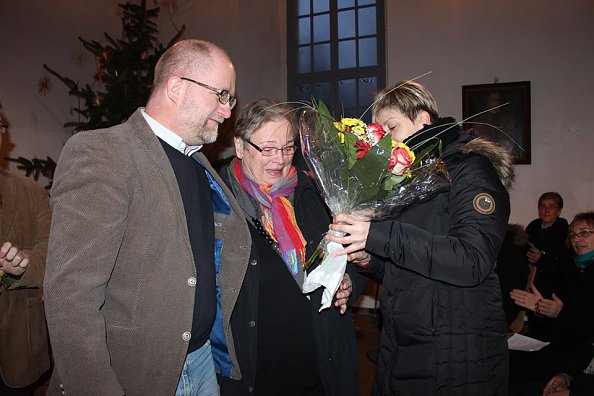 Dank an die langjährige Organistin Erika Herzel (Foto: B. Eckstein)